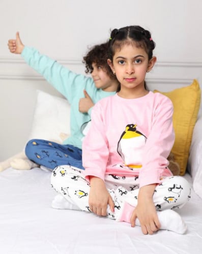 بجامه قطن البطريق الوردي