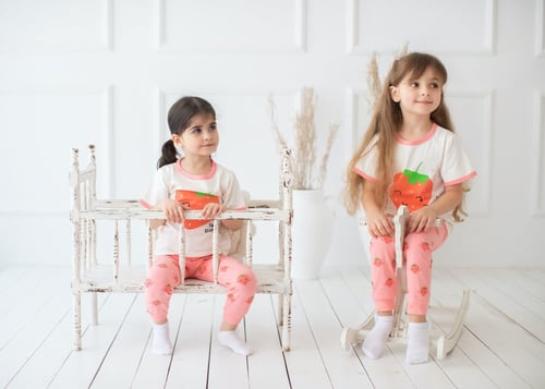 بجامة اطفال بناتي روزاليندا