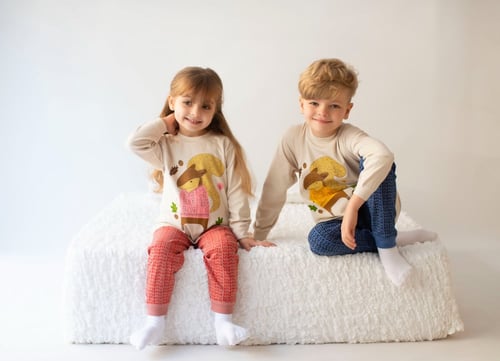 بيجامة نوم السنجاب الازرق