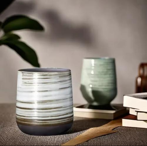 210 مللي رسم باليد السيراميك الرجعية الإبداعية كوب...