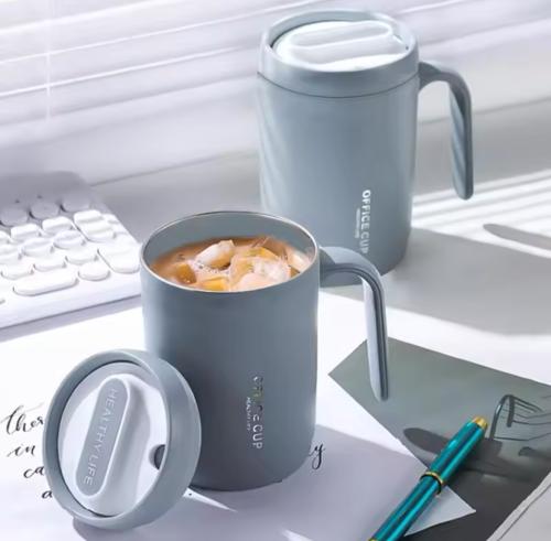 أكواب قهوة بسيط بغطاء للرجال والنساء