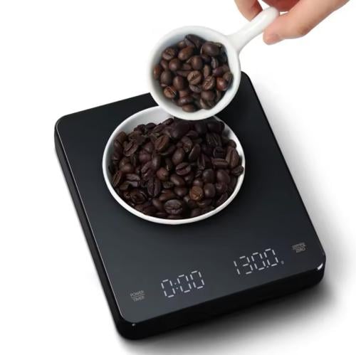 ميزان قهوة رقمي مع مؤقت شاشة LED إسبرسو USB 3 كجم...