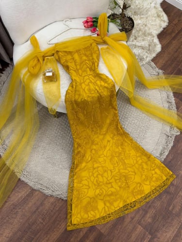 فستان الانيق تطريز كمبيوتر