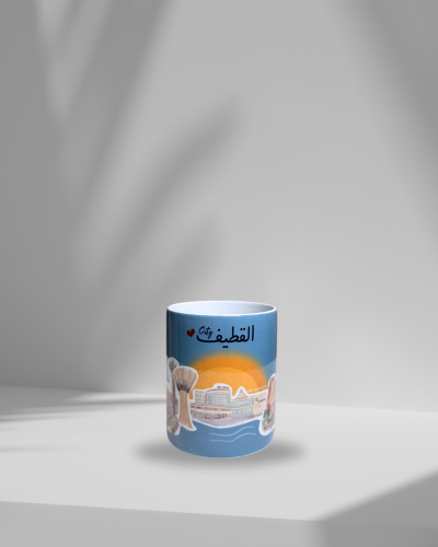 A cup with landmarks of Qatif