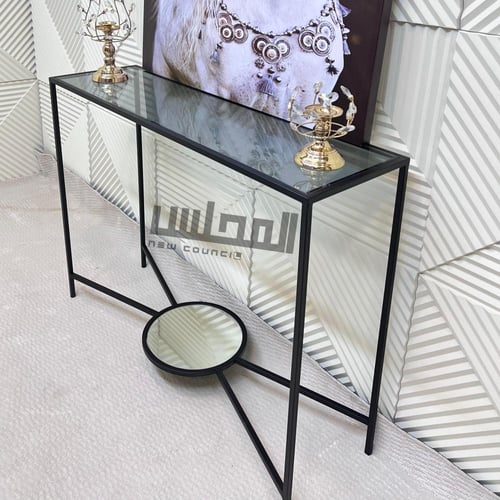 مدخل سطح زجاج مع قاعدة مراية