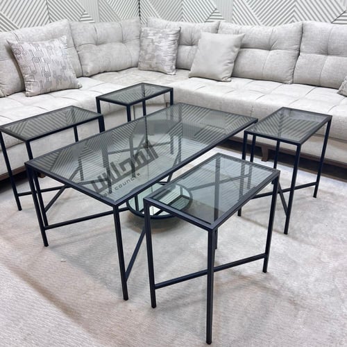 طقم طاولات كنب حديد 1*4