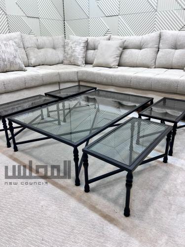 طاقم طاولات ارضي حديد 1*4