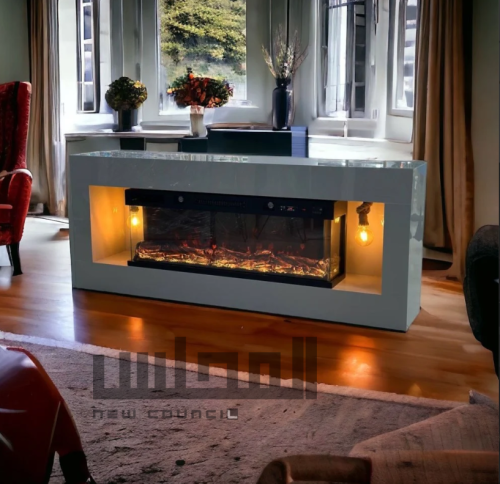 دفاية ديكور مع ‏إضاءة