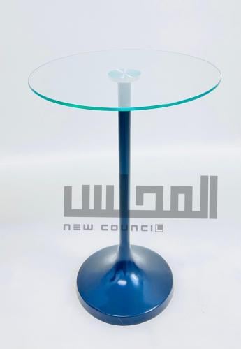 طاولة جانبية فاخرة بسطح زجاجي بشكل فاخر متميز وعصر...