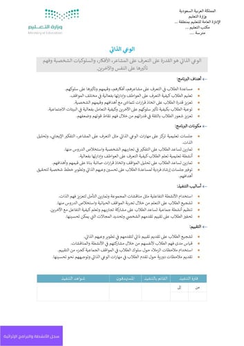 سجل الأنشطة والبرامج الإثرائية