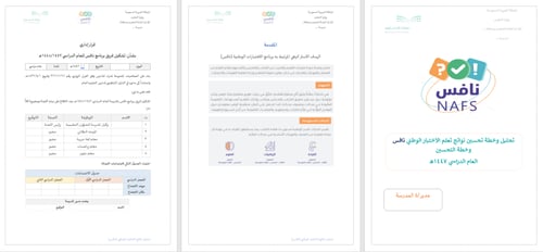 تحليل وخطة تحسين نواتج تعلم الاختبار الوطني نافس
