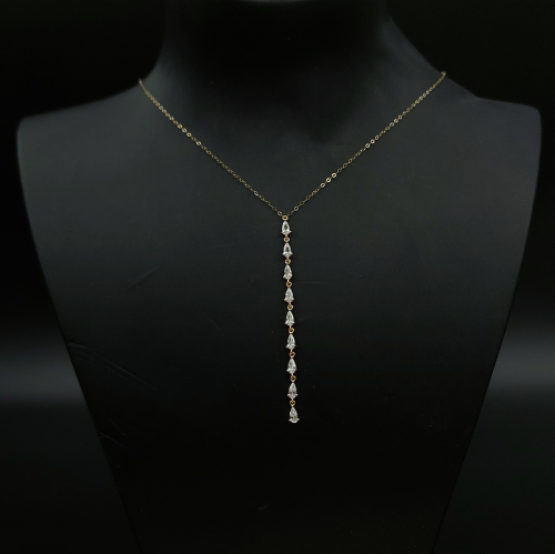سلسال كريستال مع قلادة طويلة