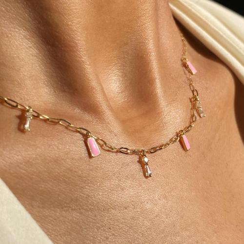 سلسال شوكر ذهب زهري