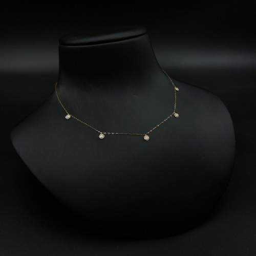 شوكر كرات الكريستال ذهب