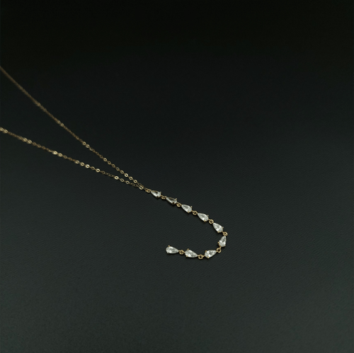 سلسال كريستال مع قلادة طويلة