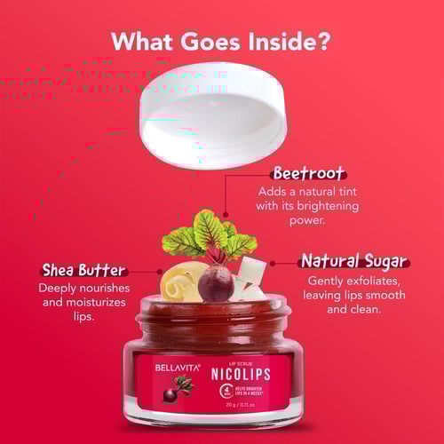 مقشر شفاه بيلّا فيتا نيكوليبس بزبدة الشيا والشمندر...