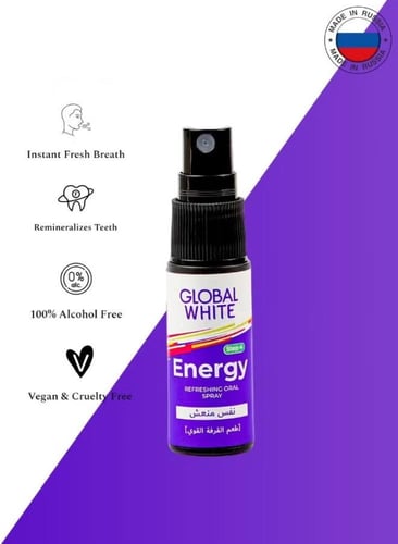 بخاخ جلوبال وايت المنعش للفم برائحة القرفة القوية...