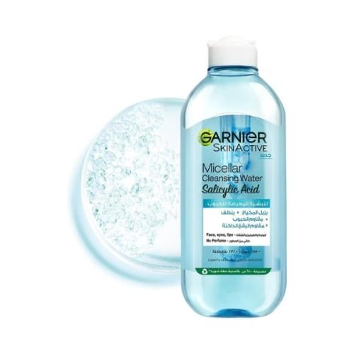غارنييه ماء ميسيلار بحمض الساليسيليك لتنظيف البشرة...
