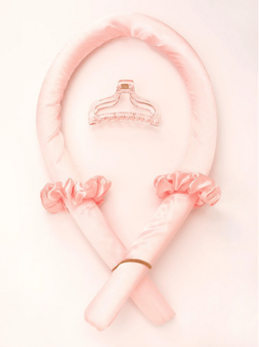 اداة تجعيد الشعر بدون حرارة - اللون الوردي