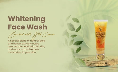 غسول للوجه بخلاصة الذهب لتبييض وشد البشرة من واي س...