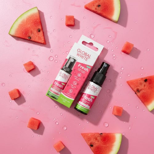 جلوبال وايت بخاخ فريش لمعطر الفم بنكهة البطيخ لإزا...