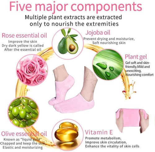 جوارب جل سيليكون مرطبة لإصلاح تشققات الكعبين وتنعي...