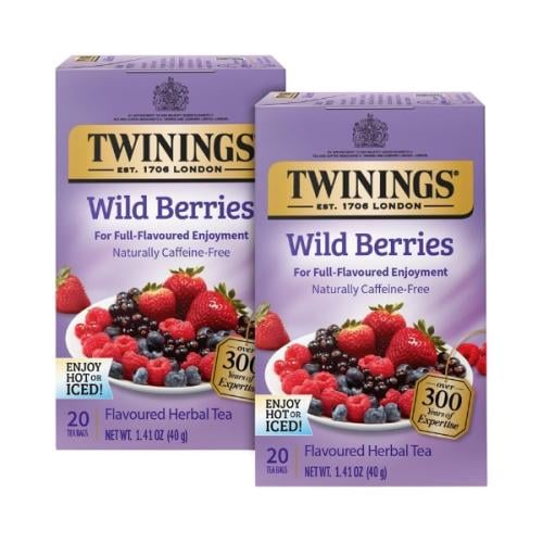 شاي التوت البري العشبي الفاخر من Twinings نكهة طبي...