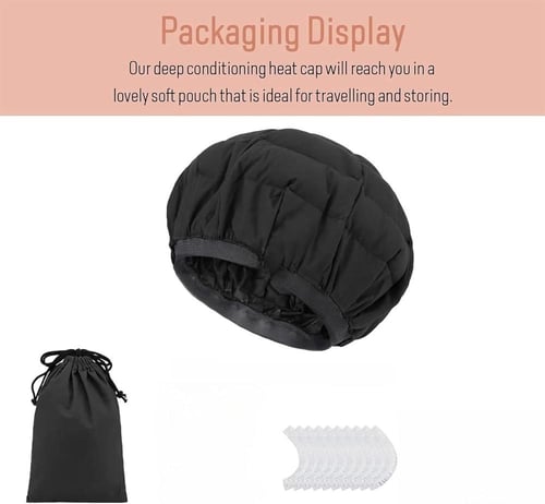 قبعة حرارية للعناية العميقة بالشعر من بذور الكتان...