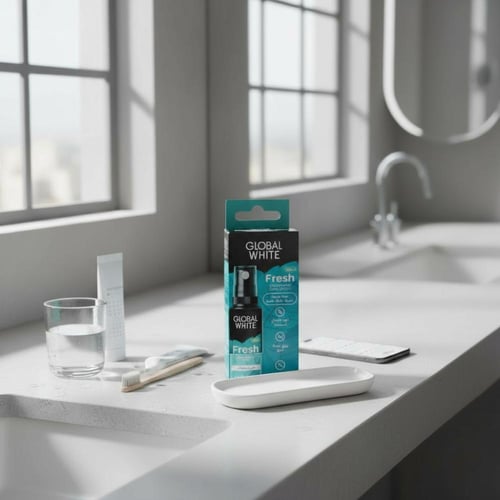 بخاخ جلوبال وايت المنعش للفم بنكهة النعناع لإزالة...