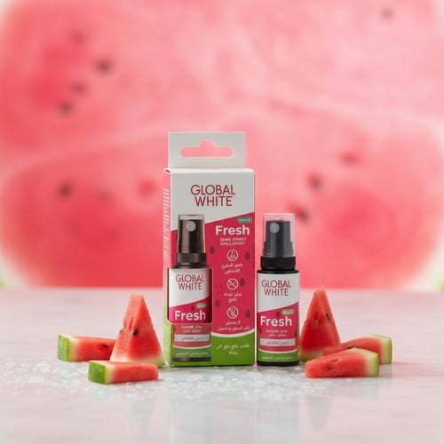 جلوبال وايت بخاخ فريش لمعطر الفم بنكهة البطيخ لإزا...