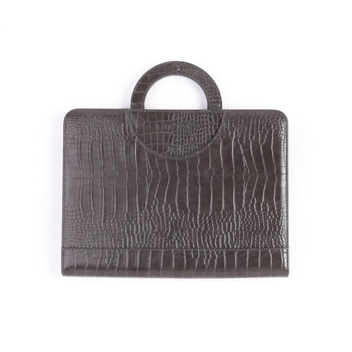 فولدر Dossié الرمادي بنقشة جلد التمساح – حقيبة لاب...