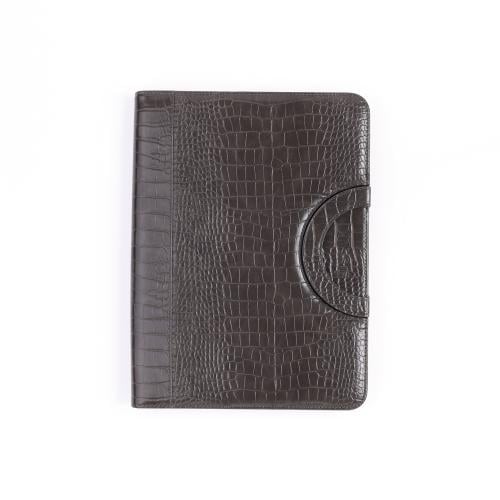 فولدر Dossié الرمادي بنقشة جلد التمساح – حقيبة لاب...