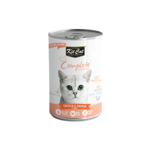 كيت كات مطبوخ بالكامل بالدجاج و السلمون في المرق 1...
