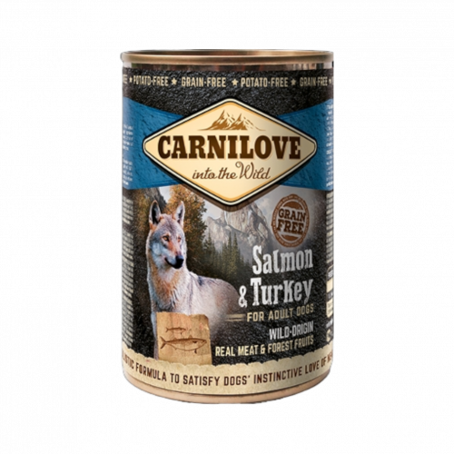 كرنيلوف طعام رطب للكلاب لحم بري و سالمون و ديك روم...