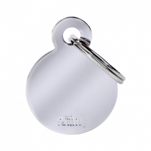 قلادة ماي فاميلي للحيوانات الاليفة دائرة فضي