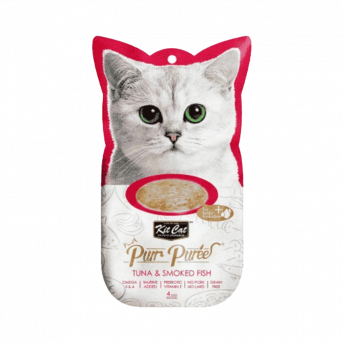 كت كات مكافات تونة و سمك مدخن 15 غ * 4 اظرف