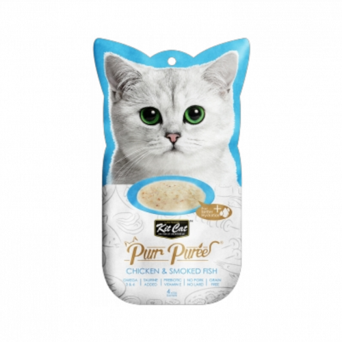 كيت كات بوربوريز للقطط دجاج وسمك مدخن 60جرام