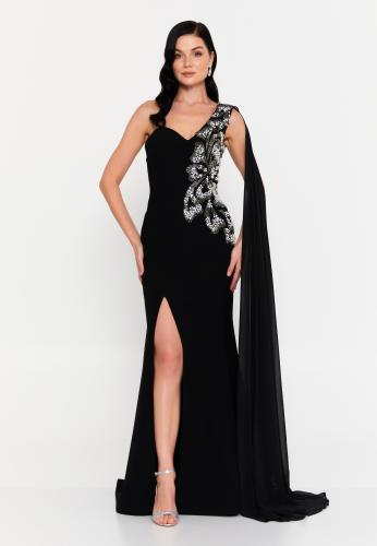 Black crepe dress