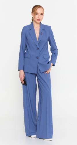 Plain blue formal suit