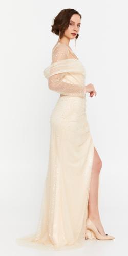 Cream evening dresses