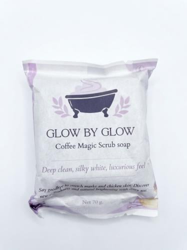 صابون مقشر طبيعي يُدعى "Glow by Glow Coffee Magic...