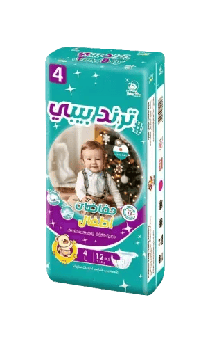 حفاظات اطفال ترند بيبي 4 صغير 7 -14 كجم عبوة 12