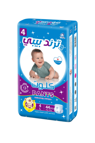 حفاظات اطفال ترند بيبي 4 كلوت عبوة 44