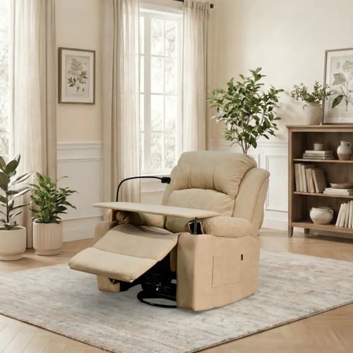 كرسي استرخاء مودرن هزار دوار بحامل جوال مع طاولة ج...