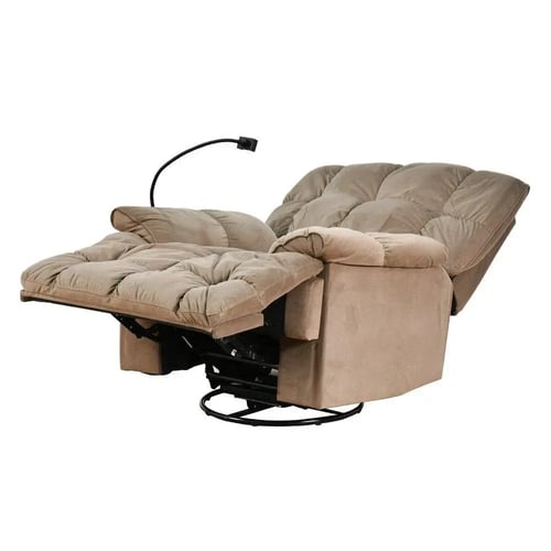 كرسي الغيمة استرخاء فخم هزاز دوار بحامل جوال بني