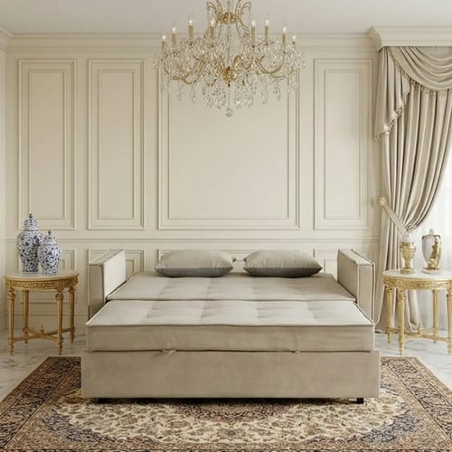 كنبة فاخرة قابلة للتعديل الي سرير مودرن كافيه