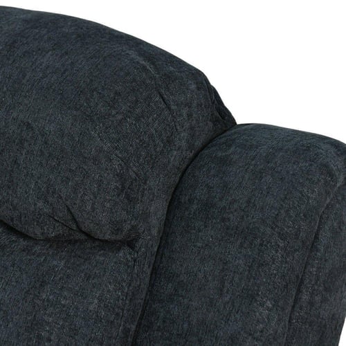 كرسي استرخاء فخم هزاز دوار بحامل جوال أسود