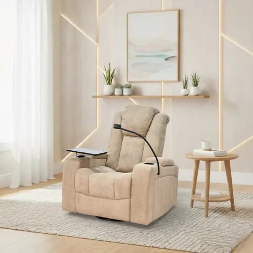 كرسي الملوك استرخاء هزار دوار بحامل جوال مع رف طاو...