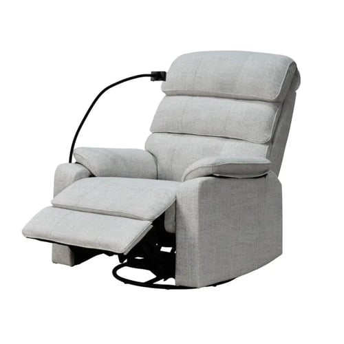 كرسي استرخاء فاخر هزار دوار بحامل جوال أوف وايت