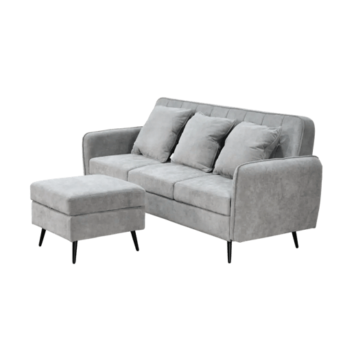 كنبة مودرن 3 مقاعد قماش مع صندوق تخزين